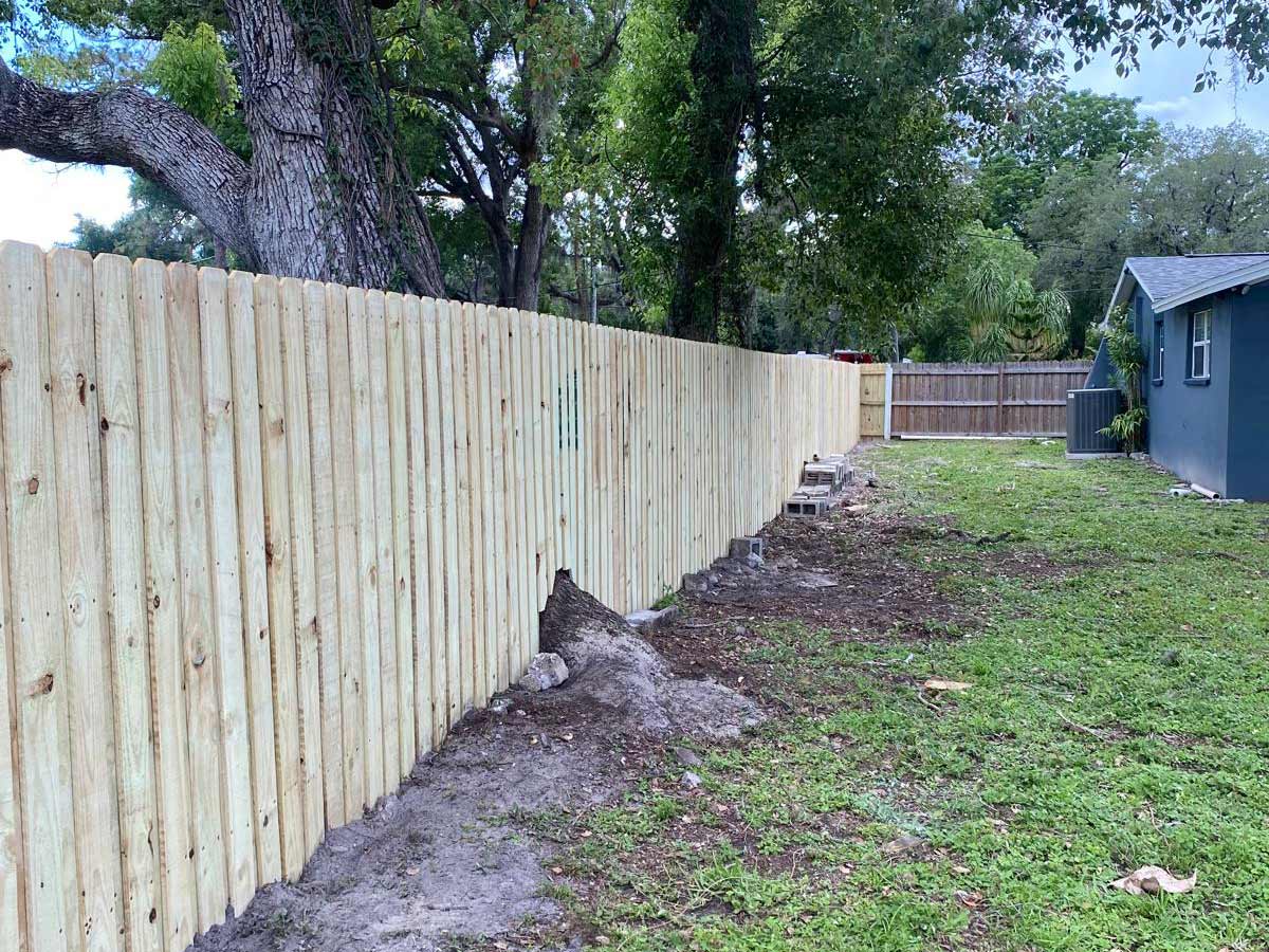 Wood fence in Wimauma, Florida
