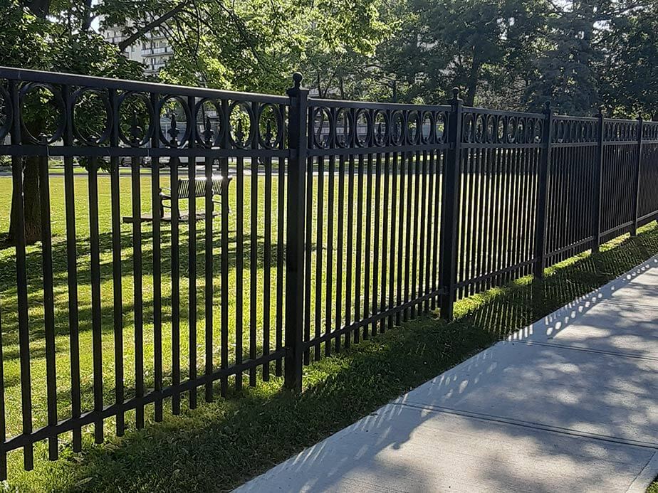 Commercial Wrought Iron fence installation for the Wimauma, Florida area.