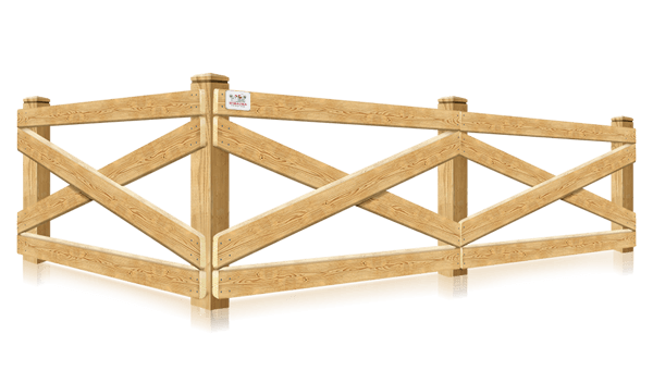 Crossbuck decorative farm fence in the Wimauma, Florida area.