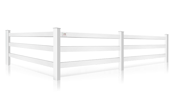 Decorative vinyl rail fence in the Wimauma, Florida area.