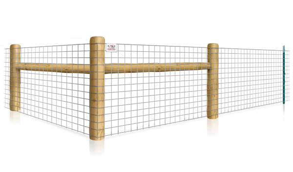 Wire Mesh T-post fence with H-brace for farms in the Wimauma, Florida area.