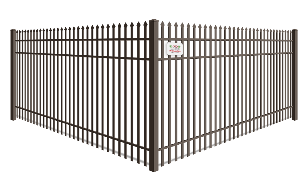 Commercial grade double picket spear top aluminum security fence in Wimauma, Florida