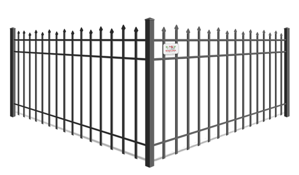 Alternating picket commercial aluminum fence - Wimauma, Florida