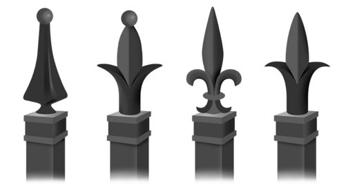 Aluminum fence finials in Wimauma, Florida