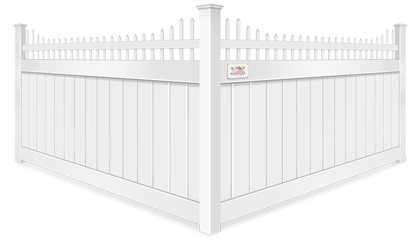 Stepped vinyl fence contractor in Wimauma, Florida