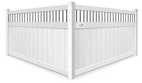 Metal Spindle Top vinyl fence contractor in Wimauma, Florida