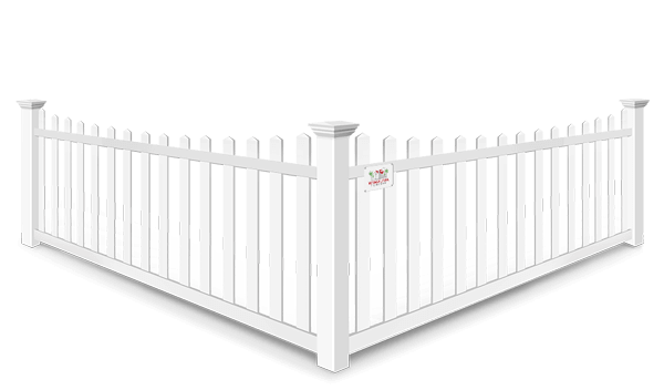 Scalloped Picket vinyl fence contractor in Wimauma, Florida