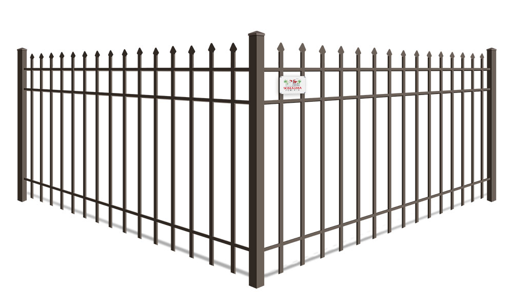 Aluminum 3 rail extended bottom fence