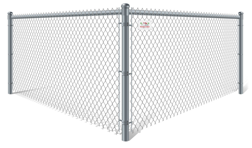 Galvanized chain link fence
